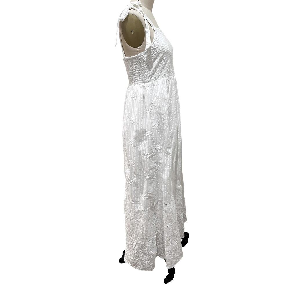 American Eagle Outfitters Dress Womens Medium Eyelet Embroidered Maxi Sundress - Picture 3 of 11
